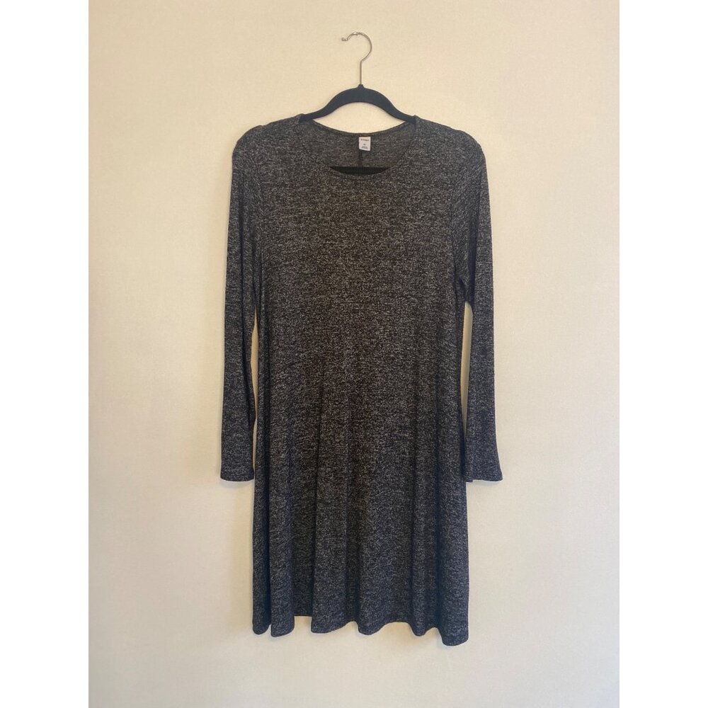Old Navy Women's Gray Knit Long Sleeve Casual Stretch Dress Size M